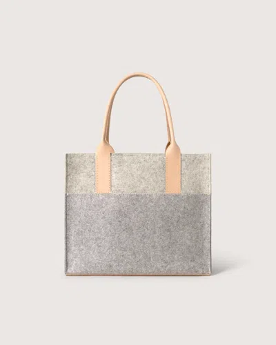 Graf & Lantz Jaunt Merino Wool Midi Tote In Granite/natural