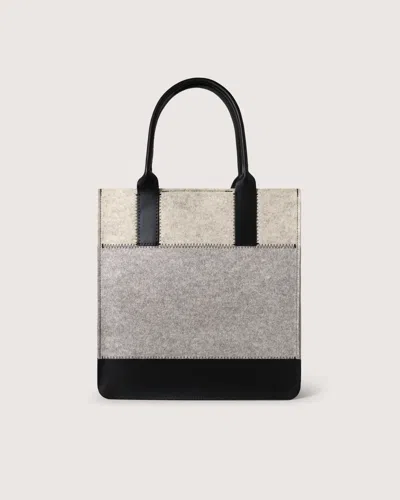 Graf & Lantz Jaunt Merino Wool Tote In Granite/black