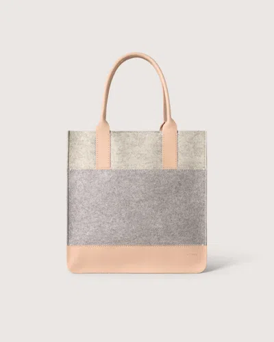 Graf & Lantz Jaunt Merino Wool Tote In Granite/natural