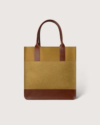 Graf & Lantz Jaunt Merino Wool Tote In Ochre / Brine