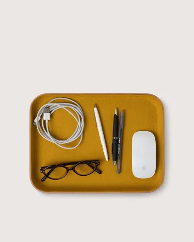 Graf & Lantz Kawabon Leather/merino Wool Large Tray In Brown