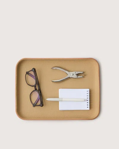 Graf & Lantz Kawabon Leather/merino Wool Large Tray In Multi