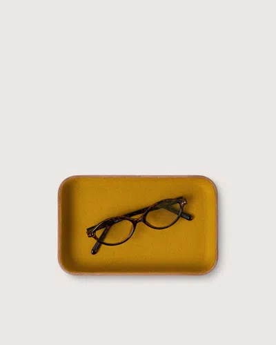 Graf & Lantz Kawabon Leather/merino Wool Small Tray In Brown