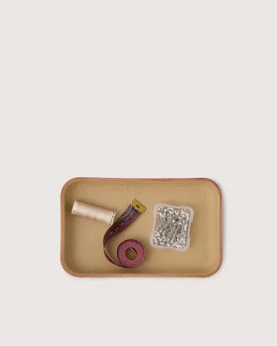 Graf & Lantz Kawabon Leather/merino Wool Small Tray In Brown