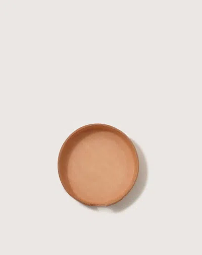 Graf & Lantz Kobon Leather Round Tray In Brown