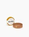 Graf & Lantz Kobon Leather/merino Wool Round Tray 4 Pack Coaster Set