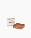 Graf & Lantz Kobon Leather/merino Wool Square Tray 4 Pack Coaster Set