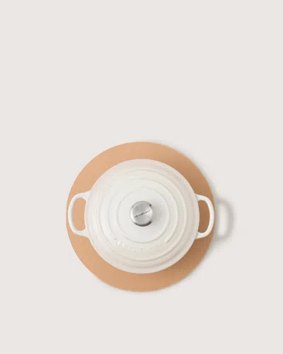 Graf & Lantz Merino Wool 12" Round Trivet In White