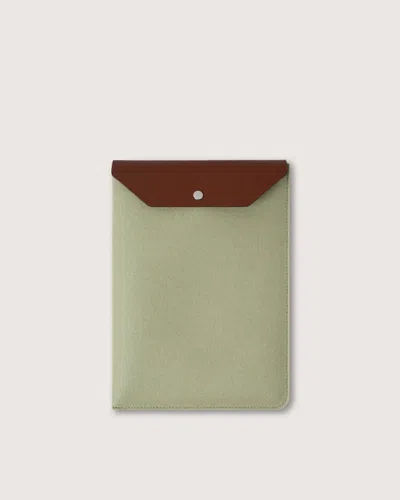 Graf & Lantz Merino Wool 14" Laptop Computer Sleeve In Green
