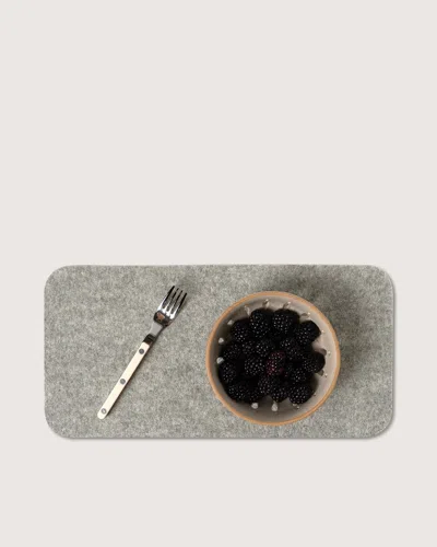 Graf & Lantz Merino Wool 14" Rectangle Trivet In Gray