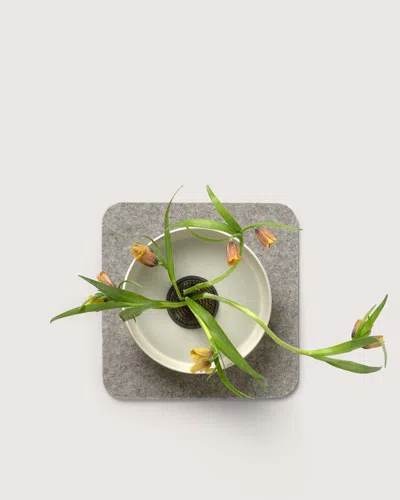 Graf & Lantz Merino Wool 9" Square Trivet In Gray