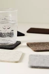 Graf & Lantz Merino Wool Coasters, Set Of 6 In Sand