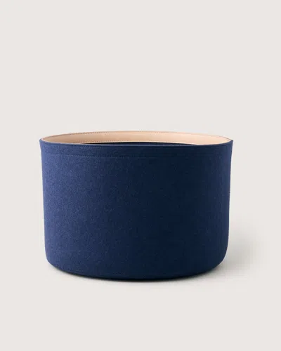 Graf & Lantz Merino Wool Large Bin — Final Sale In Blue