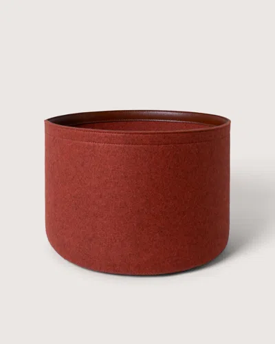Graf & Lantz Merino Wool Large Bin In Burgundy