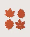 Graf & Lantz Merino Wool Leaf Coaster Solid 4 Pack