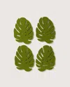 Graf & Lantz Merino Wool Monstera Coaster Solid 4 Pack