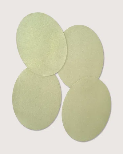 Graf & Lantz Merino Wool Oval Placemat - 4 Pack In Multi