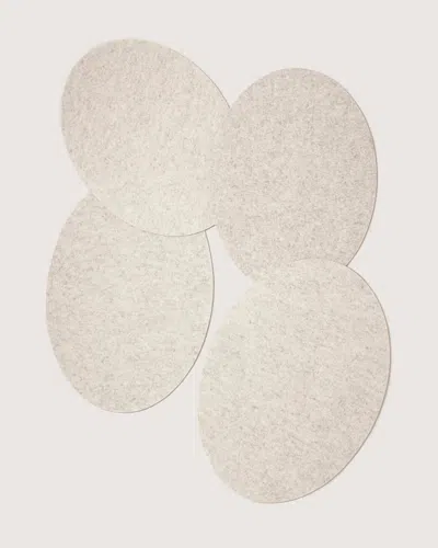 Graf & Lantz Merino Wool Oval Placemat - 4 Pack In Neutral