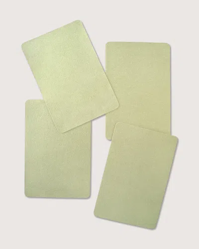 Graf & Lantz Merino Wool Rectangle Placemat - 4 Pack In Green