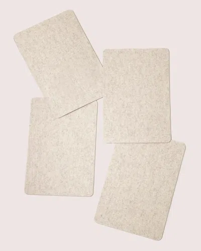 Graf & Lantz Merino Wool Rectangle Placemat - 4 Pack In Brown