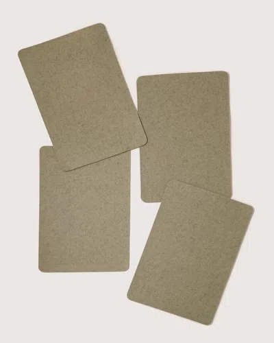 Graf & Lantz Merino Wool Rectangle Placemat - 4 Pack In Multi