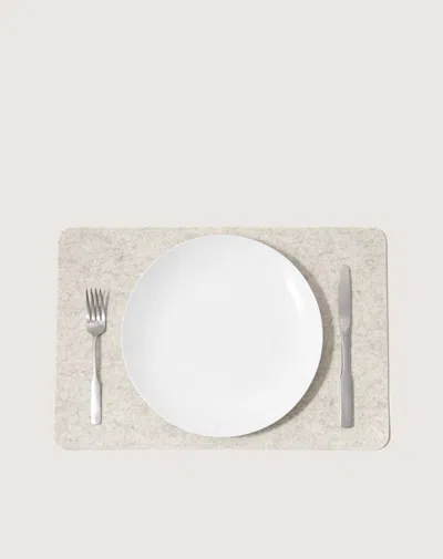 Graf & Lantz Merino Wool Rectangle Placemat In White