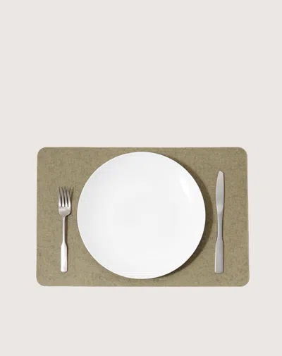 Graf & Lantz Merino Wool Rectangle Placemat In White