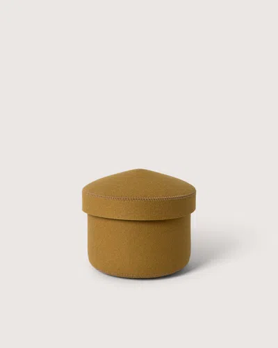 Graf & Lantz Merino Wool Small Bin W/ Lid In Brown