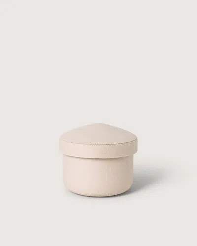 Graf & Lantz Merino Wool Small Bin W/ Lid In Neutral