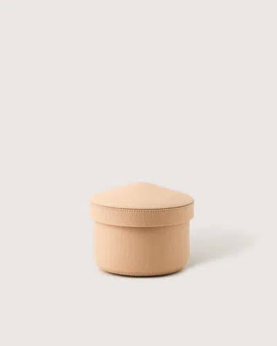 Graf & Lantz Merino Wool Small Bin W/ Lid In Neutral
