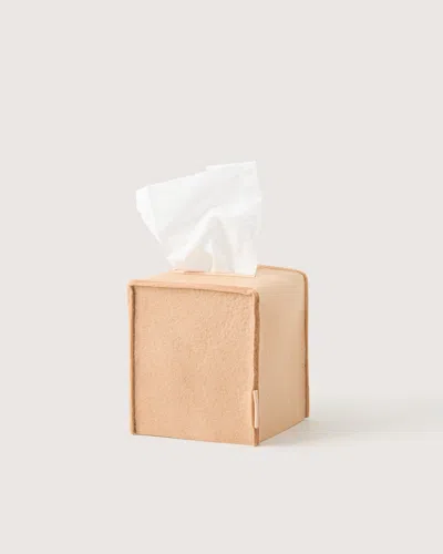 Graf & Lantz Merino Wool Small Tissue Box Cover In Neutral