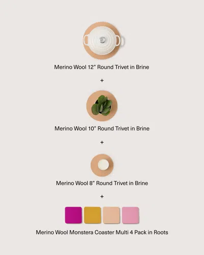 Graf & Lantz Merino Wool Tablescapes In Multi