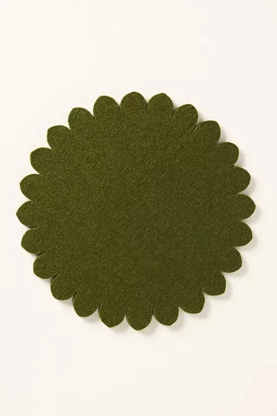 Graf & Lantz Merino Wool Trivet In Green