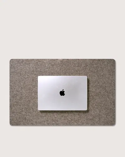 Graf & Lantz Mosen Merino Wool Large Desk Pad In Brown