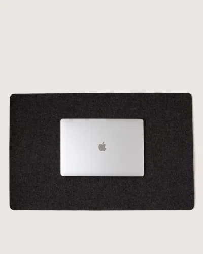 Graf & Lantz Mosen Merino Wool Large Desk Pad In Black