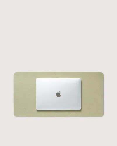 Graf & Lantz Mosen Merino Wool Medium Desk Pad In Green