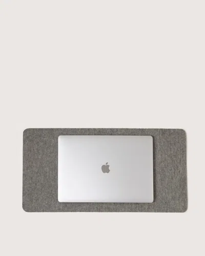 Graf & Lantz Mosen Merino Wool Medium Desk Pad In Gray