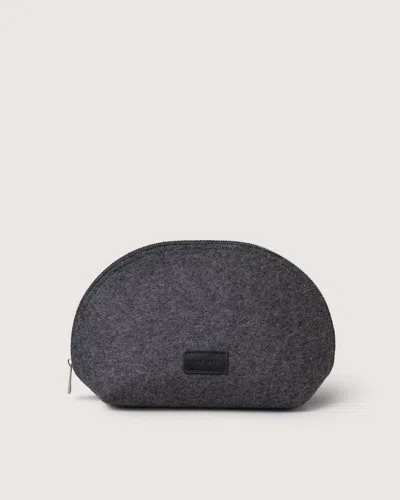 Graf & Lantz Pochi Merino Wool Large Pouch In Charcoal