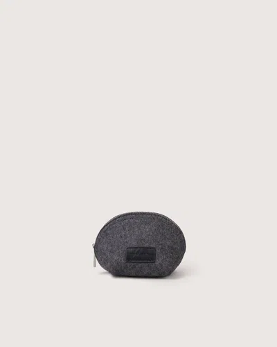 Graf & Lantz Pochi Merino Wool Small Pouch In Charcoal