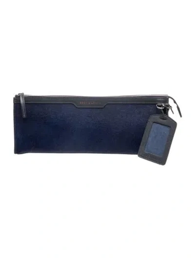Pre-owned Graf & Lantz Ponyhair Clutch In Blue