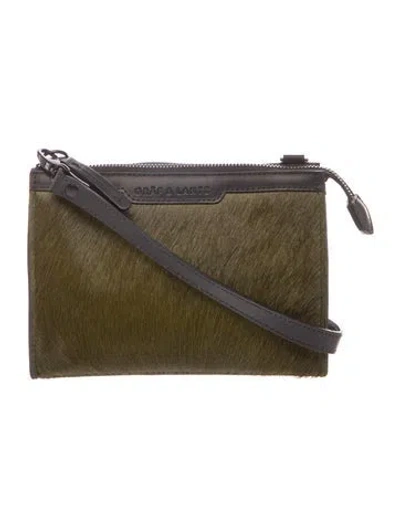 Pre-owned Graf & Lantz Ponyhair Crossbody Bag In Green