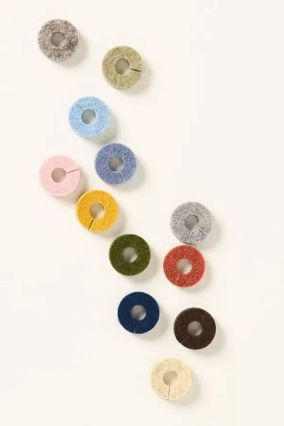 Graf & Lantz Wine O's Merino Wool Wine Markers, Set Of 12 In Multi