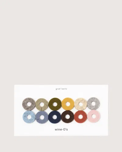 Graf & Lantz Wine-o's Merino Wool Round Wine Markers In Multi