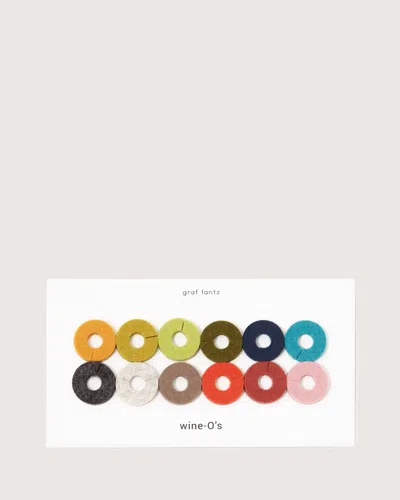 Graf & Lantz Wine-o's Merino Wool Round Wine Markers In Multi