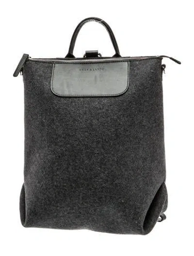 Pre-owned Graf & Lantz Wool Backpack In Gray