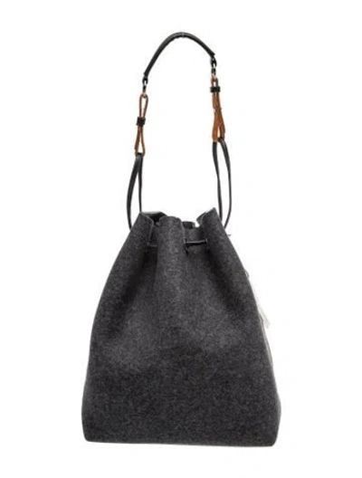 Pre-owned Graf & Lantz Wool Shoulder Bag In Black
