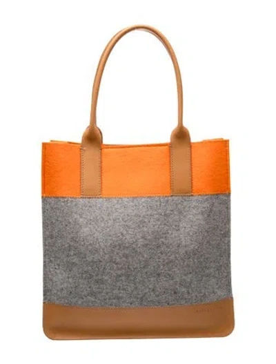 Pre-owned Graf & Lantz Wool Tote In Brown