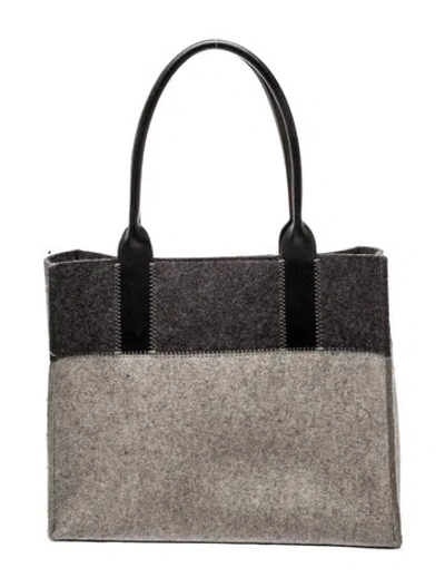 Pre-owned Graf & Lantz Wool Tote In Gray