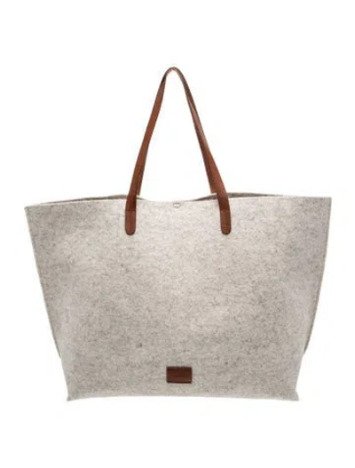 Pre-owned Graf & Lantz Wool Tote In Grey