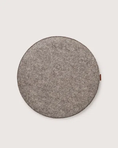 Graf & Lantz Zabuton Merino Wool Round Seat Cushion In Gray